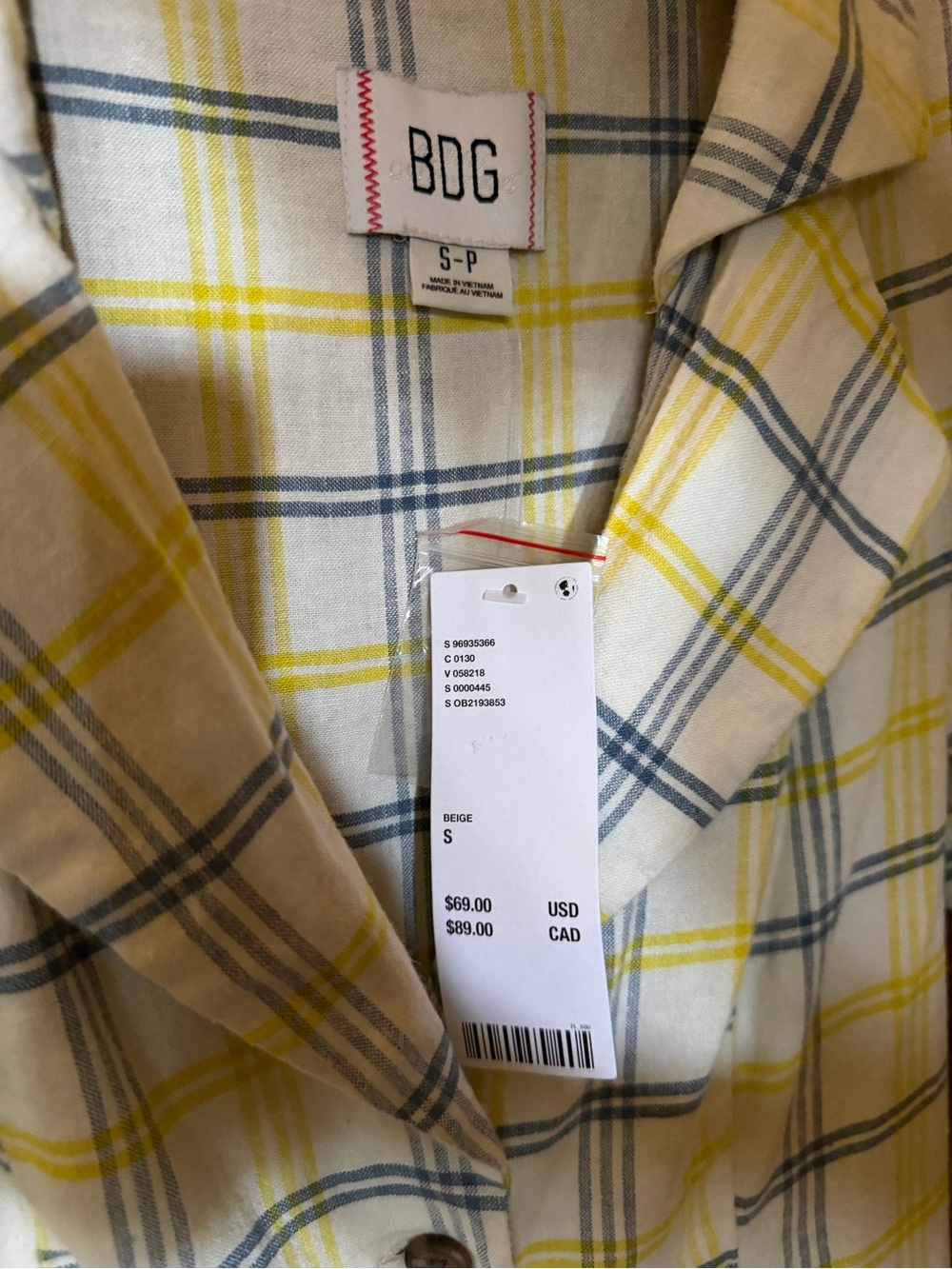 NWT Urban Outfitters BDG Simona Button Down Shirt Mini Dress - Picture 7 of 7